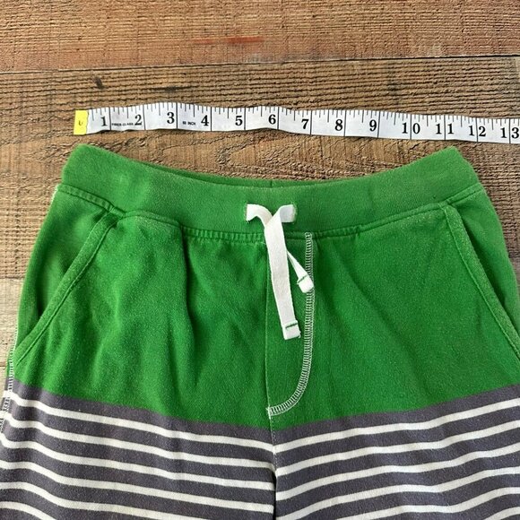 Mini Boden Boys' Size 10 Green & Striped Drawstring Shorts - Picture 2 of 8